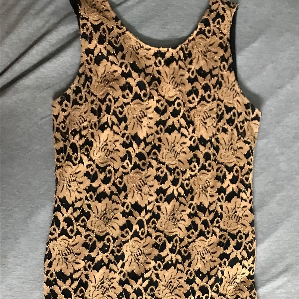 Gold and Black Formal Dress